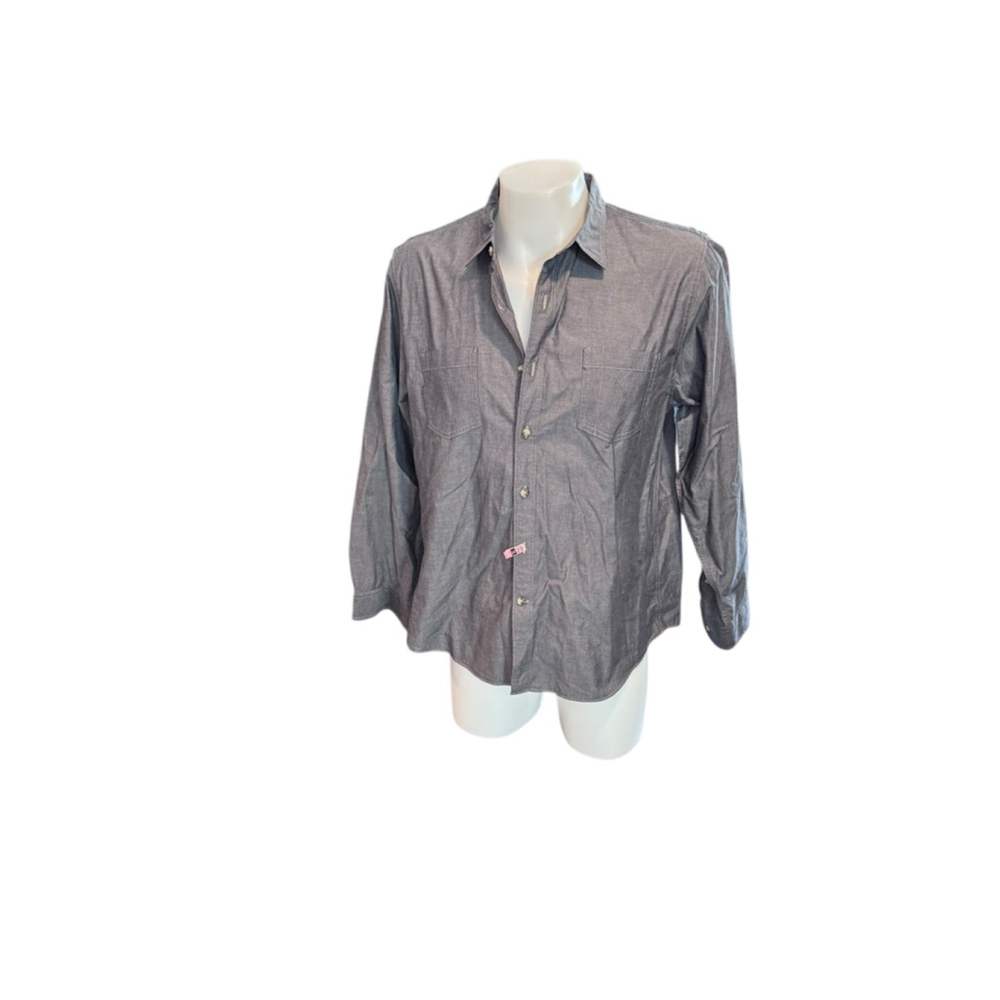 Men's GOODTHREADS Gray Casual Button Down Shirt xl